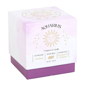 Aquarius Bergamot & Mandarin Gemstone Zodiac Candle